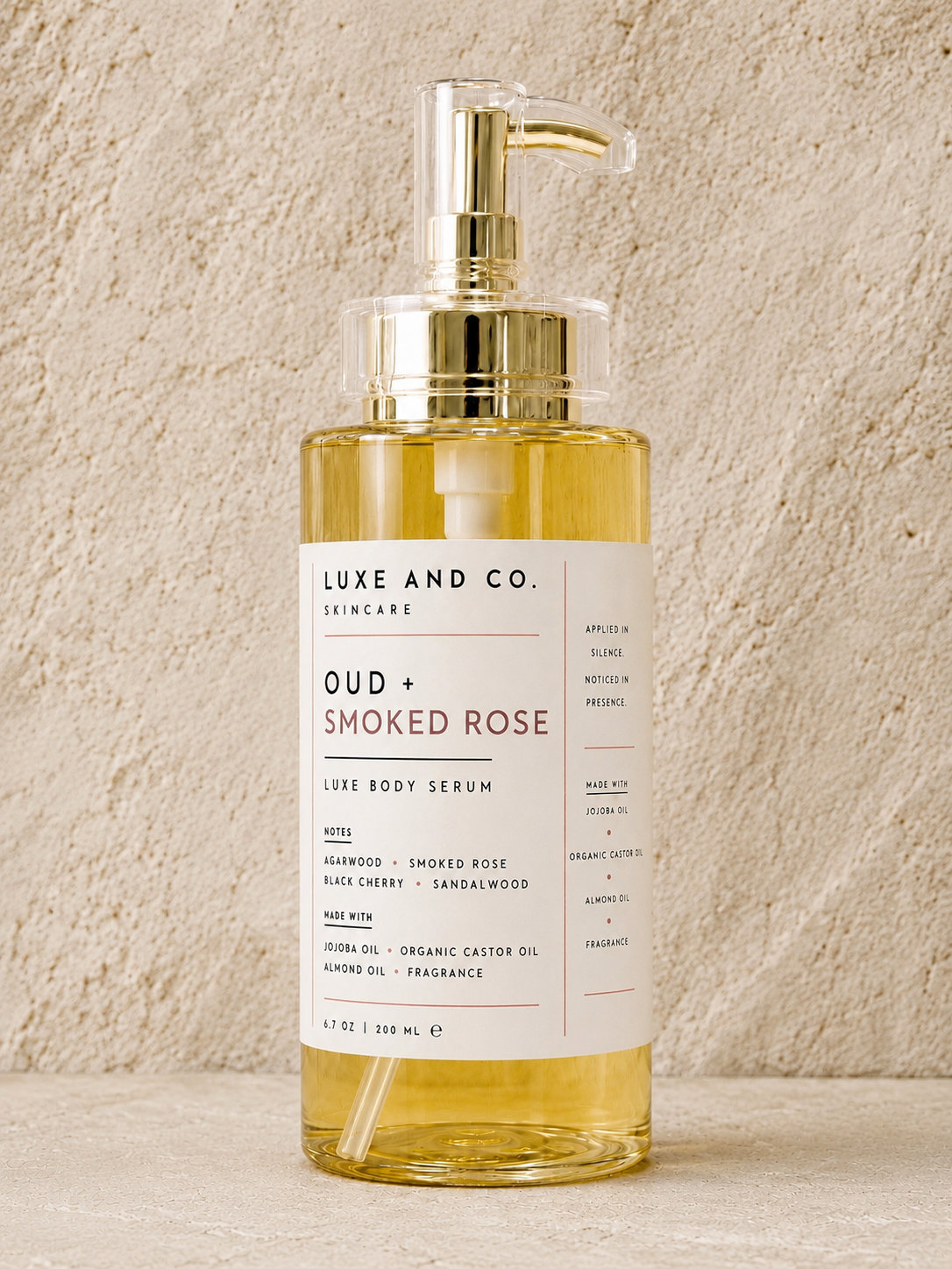 Oud + Smoked Rose Luxe Body Serum