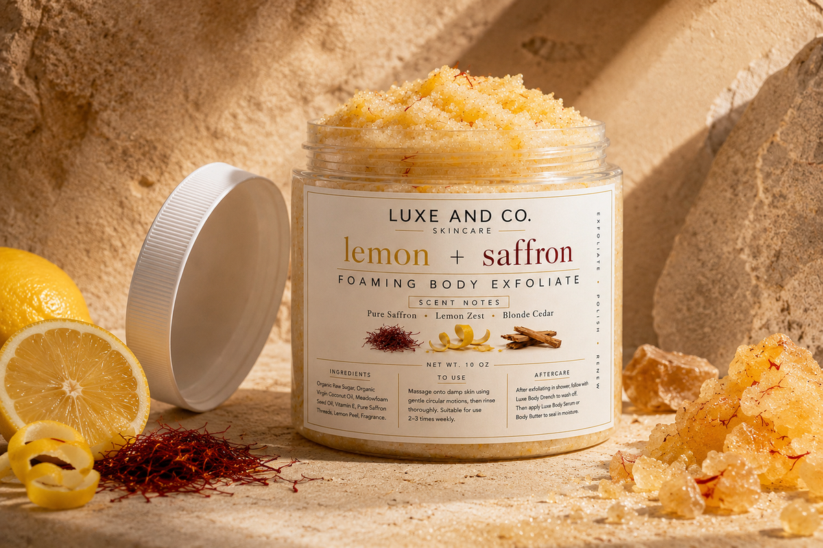 lemon + saffron Foaming Body Exfoliate