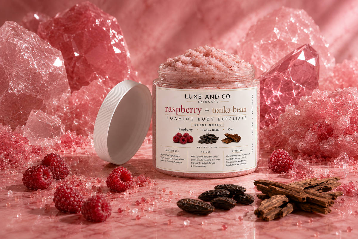 raspberry + tonka bean Foaming Body Exfoliate