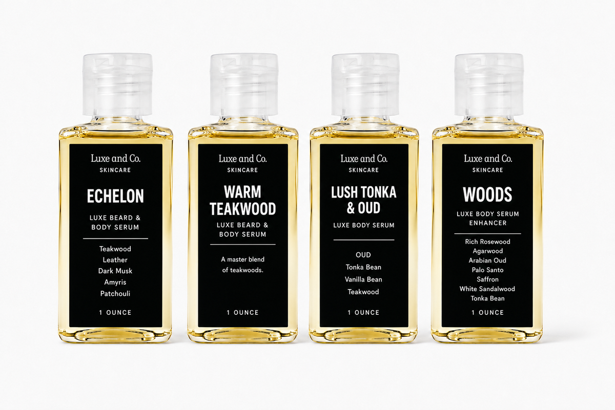 Men’s Mini Discovery Set | 4 x 1 oz Luxe Body Serum