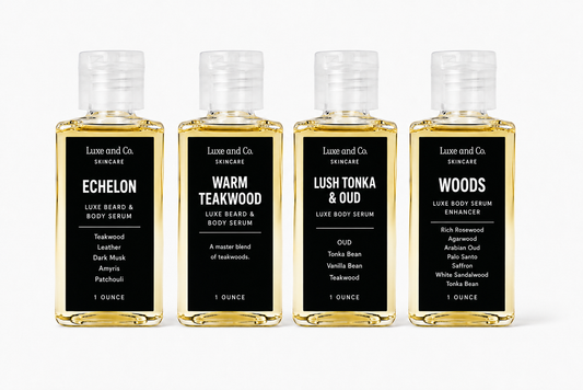 Men’s Mini Discovery Set | 4 x 1 oz Luxe Body Serum