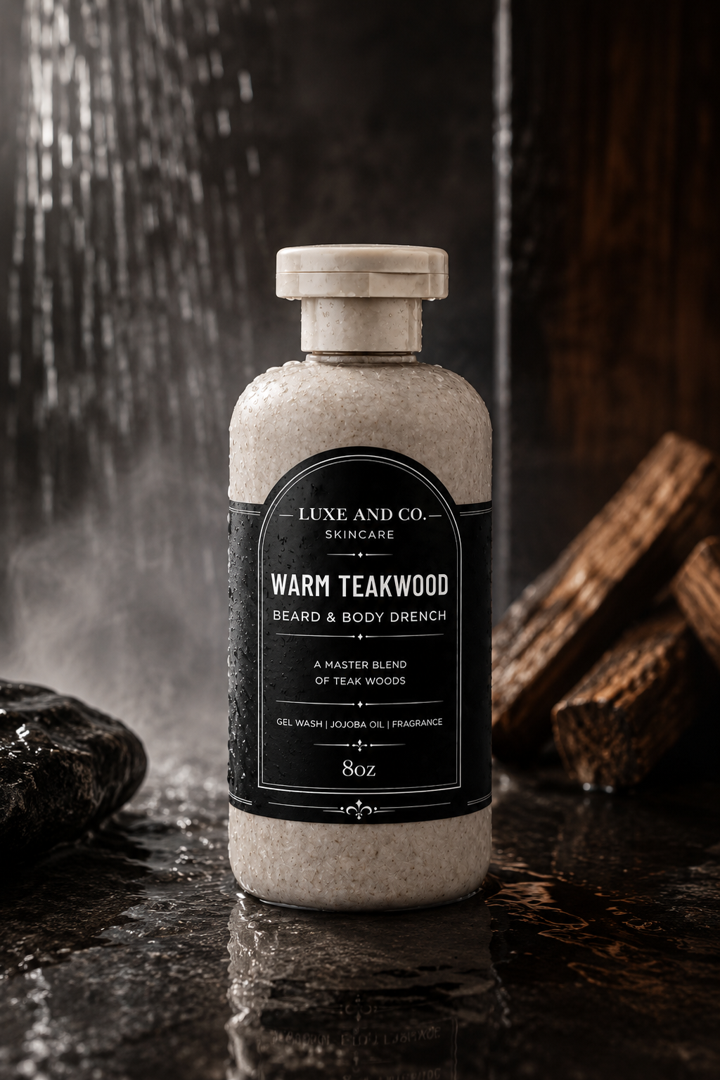 Warm Teakwood Beard + Body Drench Body Wash