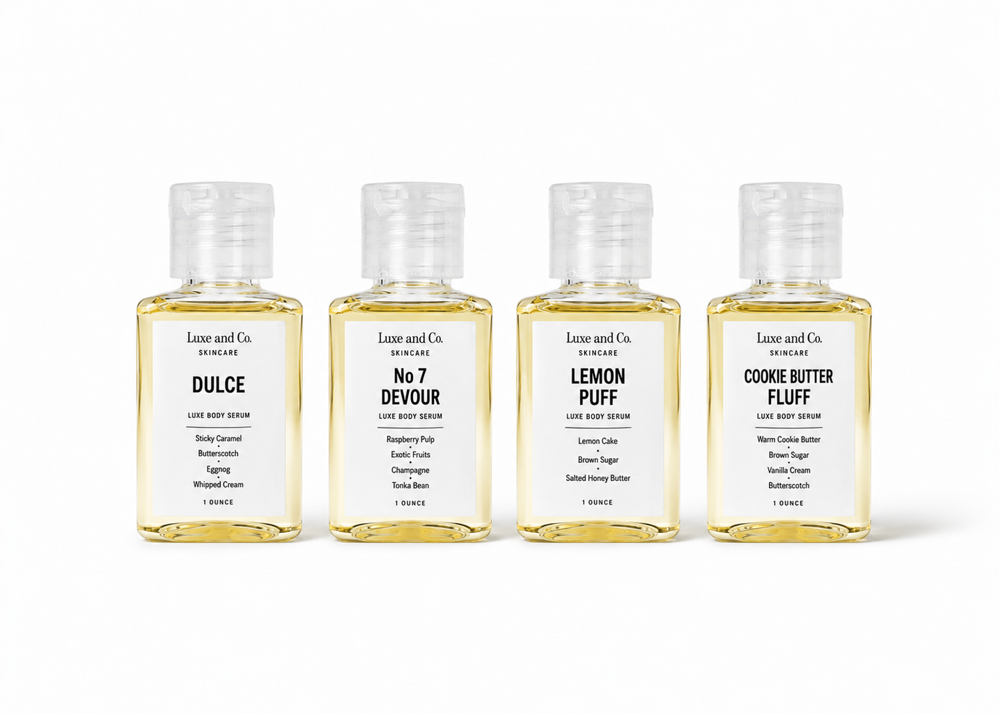 Sweets Mini Discovery Set | 4 x 1 oz Luxe Body Serums